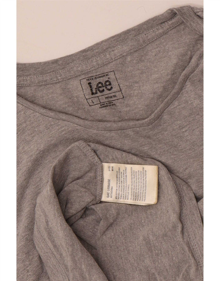 Camiseta masculina Lee grande algodão cinza