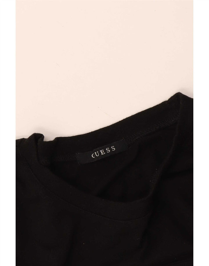 Guess Camiseta masculina gráfica Top médio preto