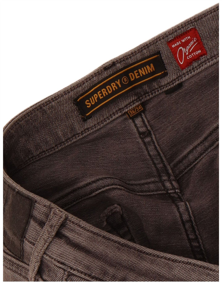Jeans skinny masculino Superdry W36 L34 algodão cinza