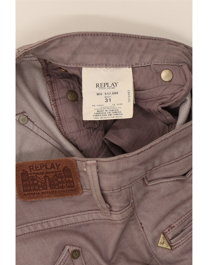 REPLAY Womens Skinny Jeans W31 L28 Purple Cotton Vintage Replay and Second-Hand Replay from Messina Hembry 