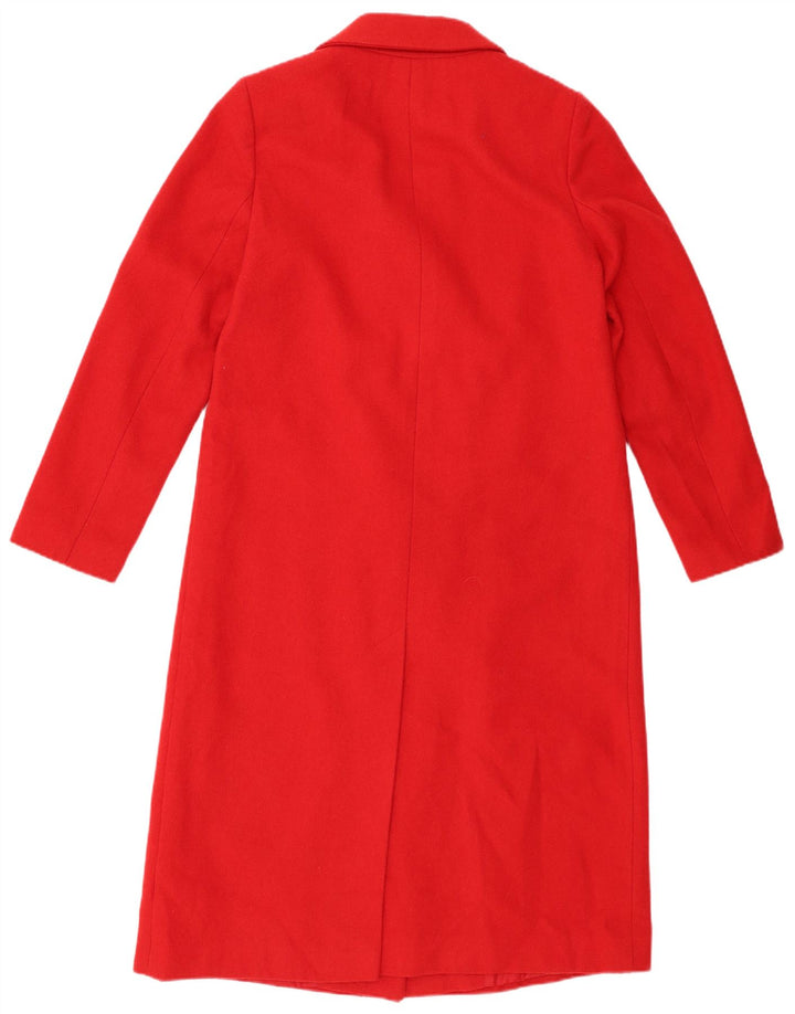 Sobretudo feminino Marks & Spencer UK 12 poliéster vermelho médio