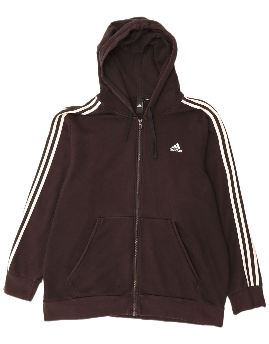 Suéter adidas masculino com capuz e zíper 2XL preto