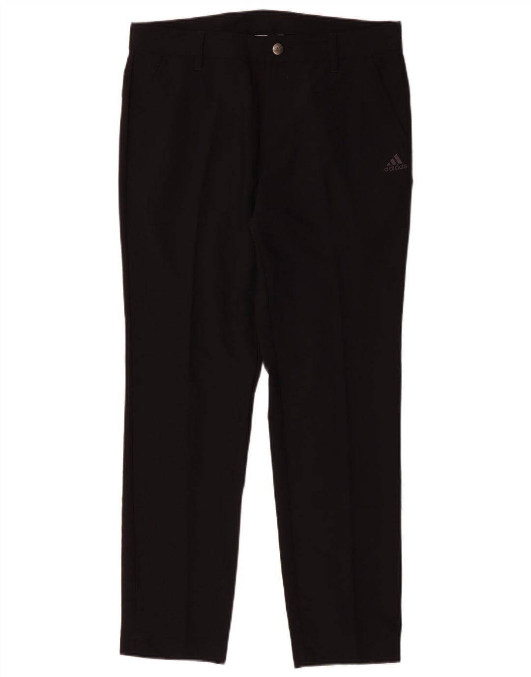 Adidas Mens Slim Chino Calças W32 L30 Poliéster Preto