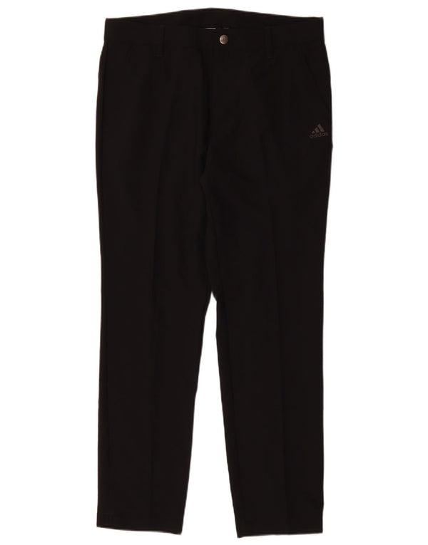 Adidas Mens Slim Chino Calças W32 L30 Poliéster Preto