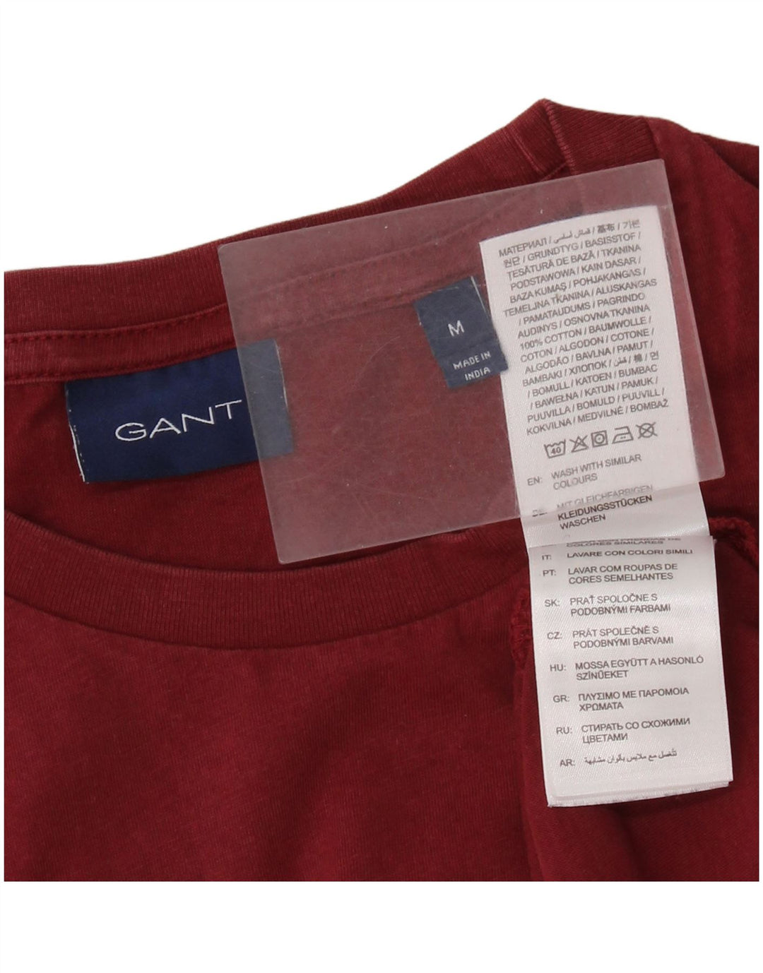Gant Camiseta Feminina Top Médio Algodão Borgonha