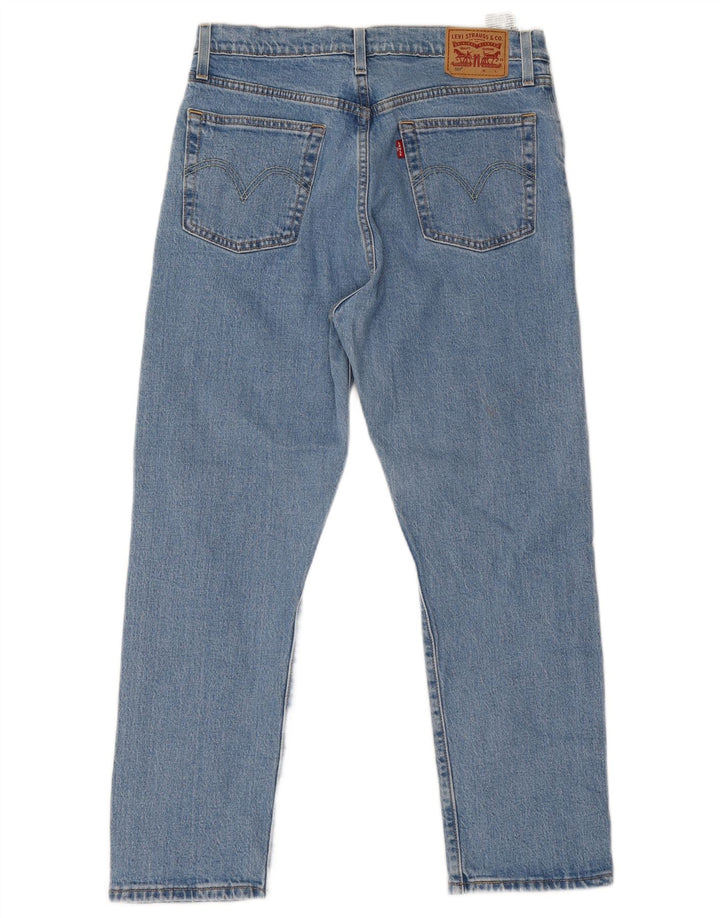 Calça jeans feminina Levi's 501 Straight W29 L25 azul algodão