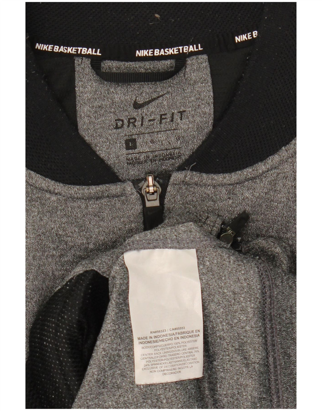Nike Mens Dri Fit Tracksuit Top Jaqueta Grande Poliéster Cinza