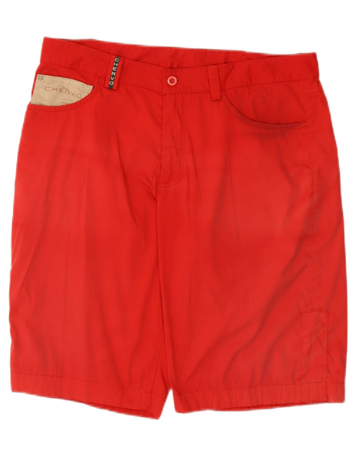 Shorts casuais masculinos CHERVO IT 50 grande W34 poliamida vermelha