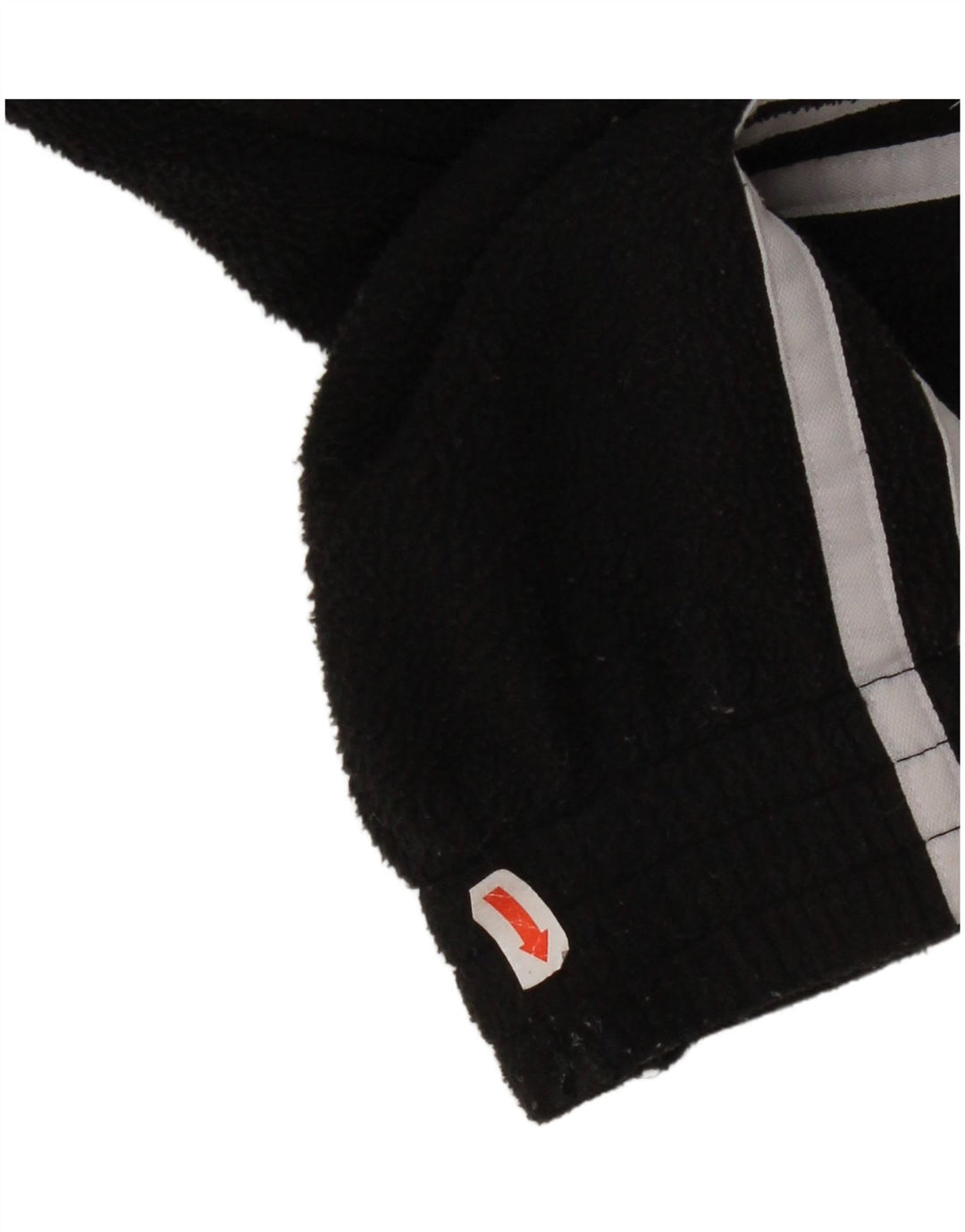 Suéter de lã superdimensionado com zíper e gola Adidas feminino Reino Unido 12 poliéster preto médio