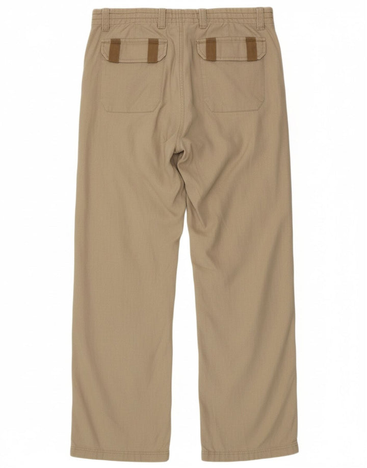 Calça chino reta feminina GUESS W32 L32 linho bege
