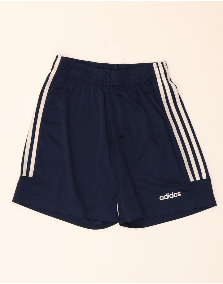 Shorts esportivos masculinos Adidas médio azul marinho poliéster