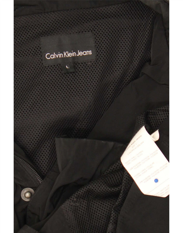 Jaqueta militar masculina Calvin Klein Jeans Reino Unido 40 grande poliéster preto