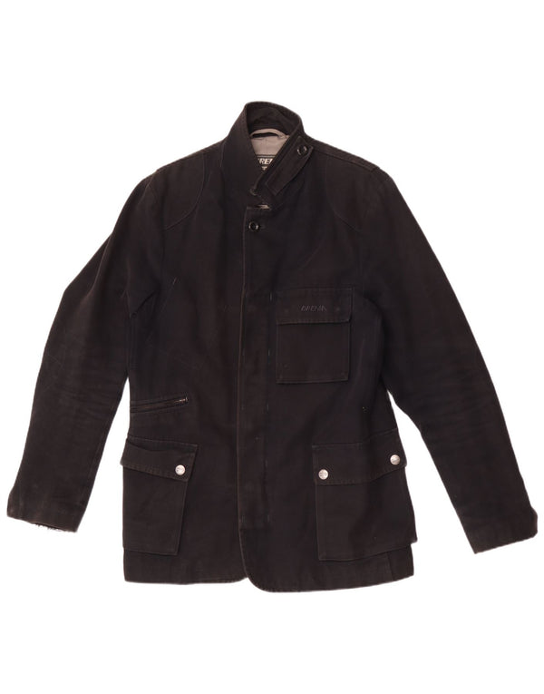 Jaqueta utilitária masculina Brema IT 46 pequeno algodão preto