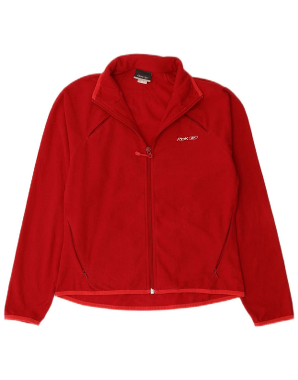 Jaqueta de lã feminina REEBOK UK 10 poliéster vermelho pequeno