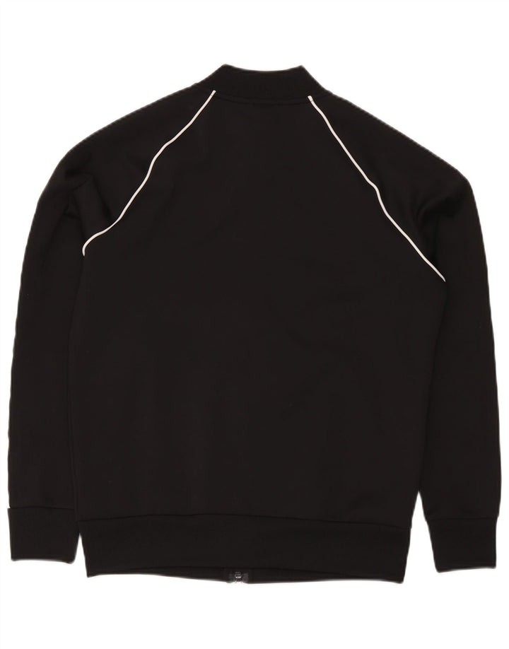 Adidas Womens Tracksuit Top Jacket UK 14 Médio Preto Poliéster