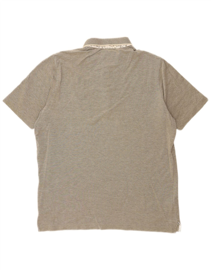 Camisa polo masculina Tommy Bahama Modern Fit algodão cinza médio