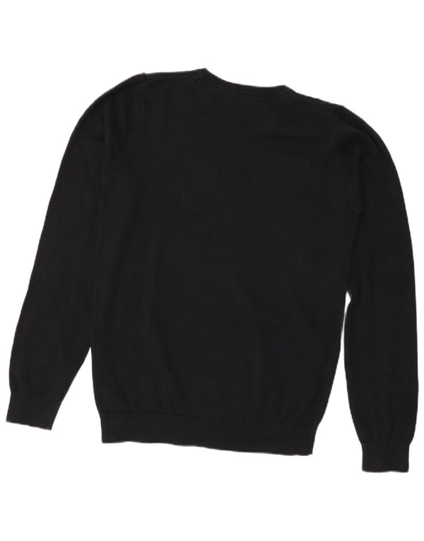 Suéter Marks & Spencer Boys com decote em V 14-15 anos algodão preto