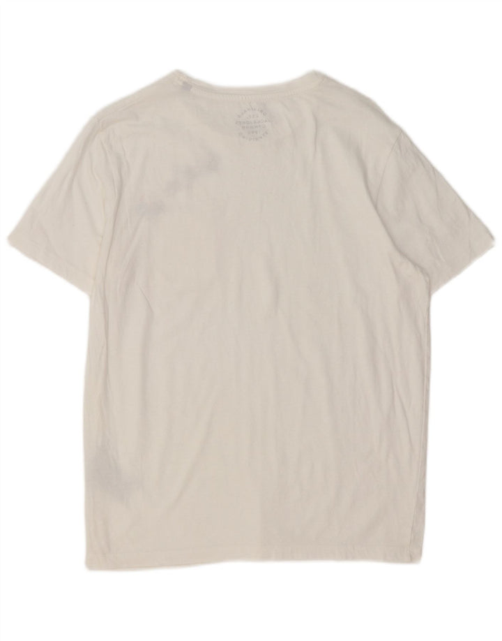 Camiseta gráfica masculina Jack & Jones Top médio algodão branco