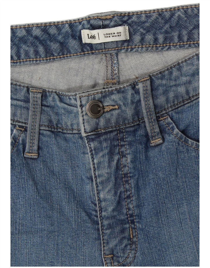 Jeans capri feminino de cintura baixa LEE W30 L17 azul