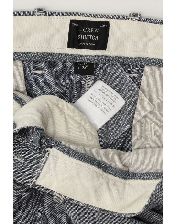 J. CREW Mens Slim Chino Trousers W33 L30  Blue Cotton Vintage J. Crew and Second-Hand J. Crew from Messina Hembry 