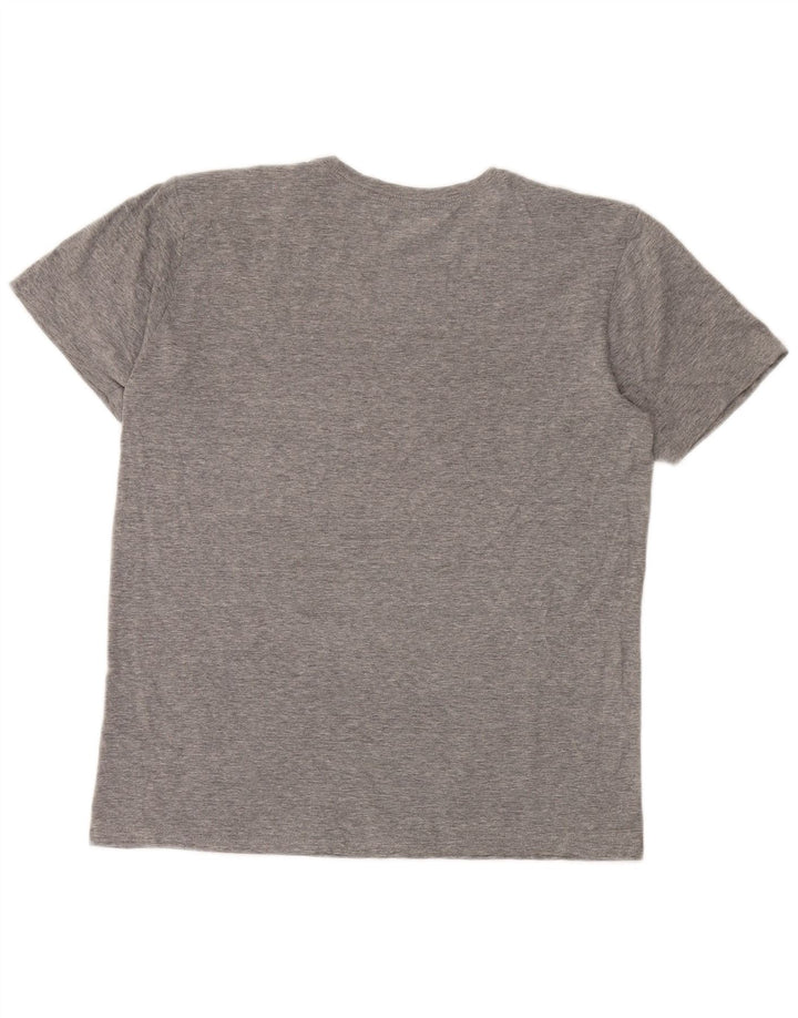 Camiseta masculina Hurley com estampa gráfica pequena de algodão manchado cinza