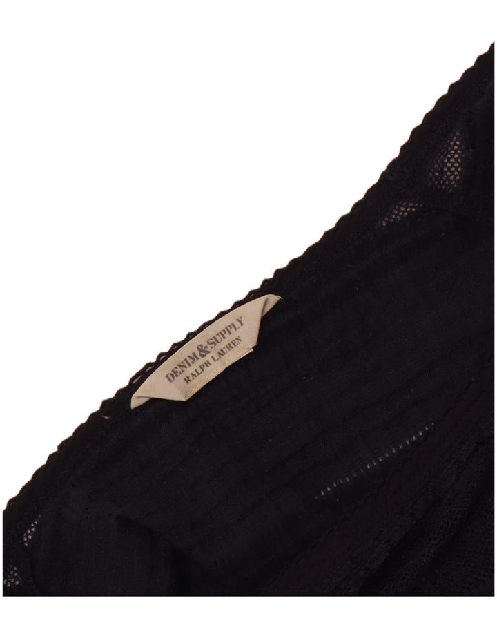 Blusa cropped feminina Ralph Lauren Reino Unido 12 médio azul marinho