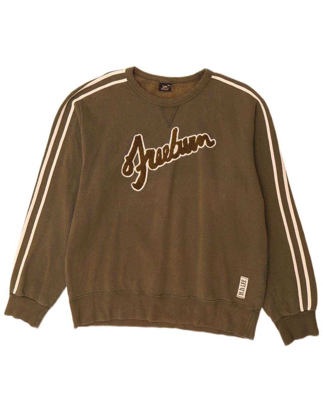 Lee moletom gráfico masculino jumper 2XL algodão cáqui