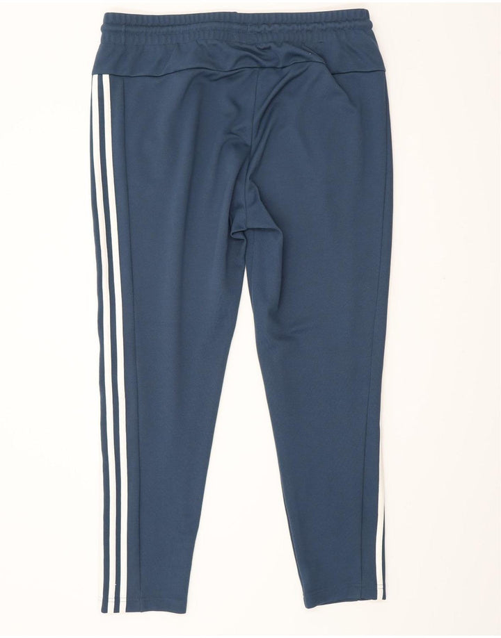 Calça de treino feminina Adidas UK 16/18 grande azul marinho
