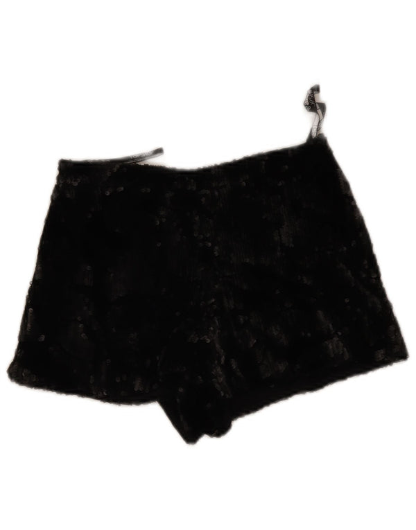 Calça quente feminina Topshop UK 4 XS W26 poliéster preto
