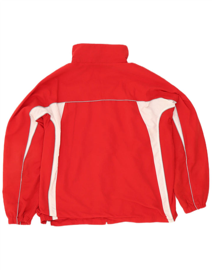 Jaqueta Asics Masculina Treino Top Grande Poliéster Colorblock Vermelho
