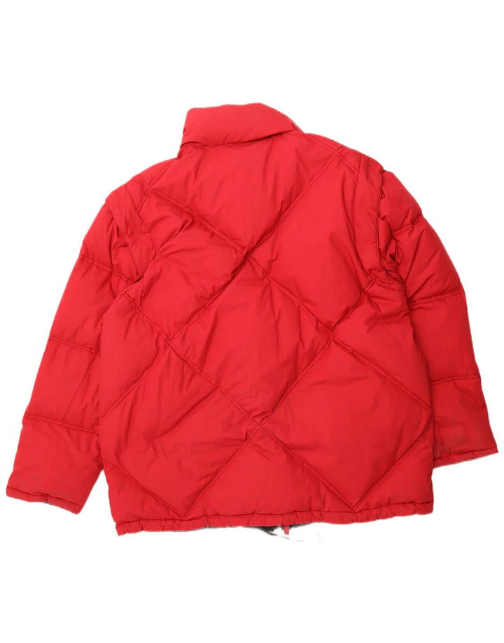 Jaqueta feminina acolchoada reversível DIADORA com ajuste solto Reino Unido 16 grande vermelho