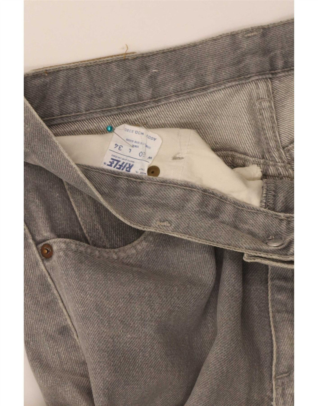 Rifle Masculino Jeans Reto W30 L31 Algodão Cinza