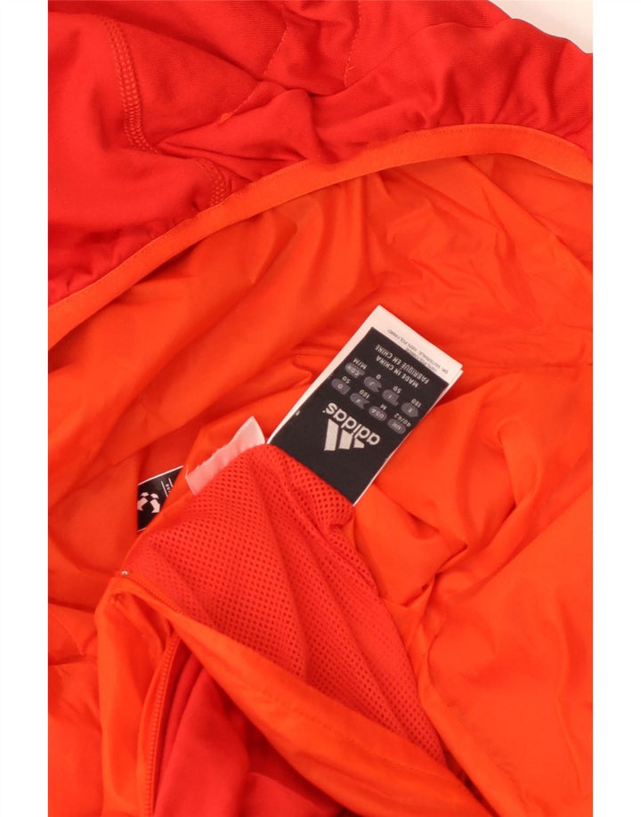 Jaqueta masculina Adidas reversível com capuz UK 40/42 médio laranja nylon