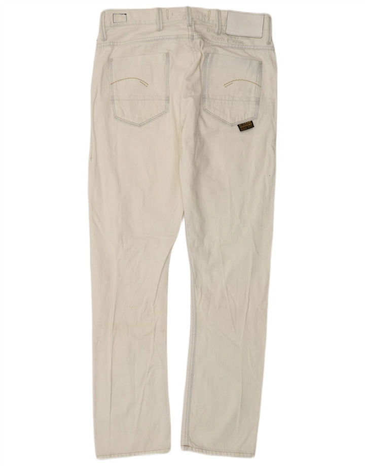 Jeans retos masculinos G-Star W34 L32 algodão branco