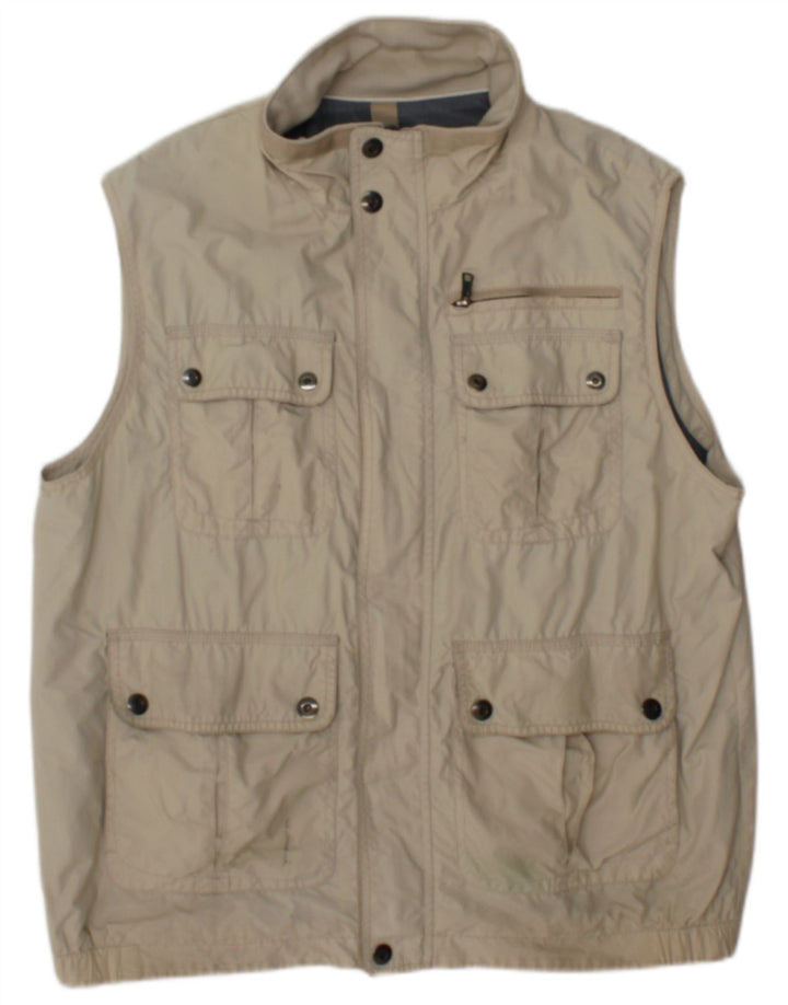 Jaqueta utilitária masculina Marks & Spencer UK 40 grande algodão bege