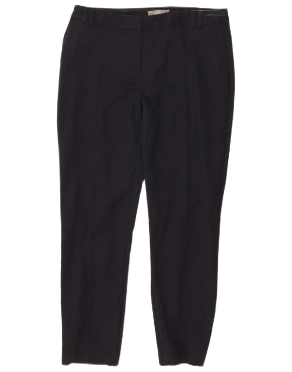 Calça Chino Feminina Oasis Slim UK 12 Médio W32 L27 Algodão Azul Marinho