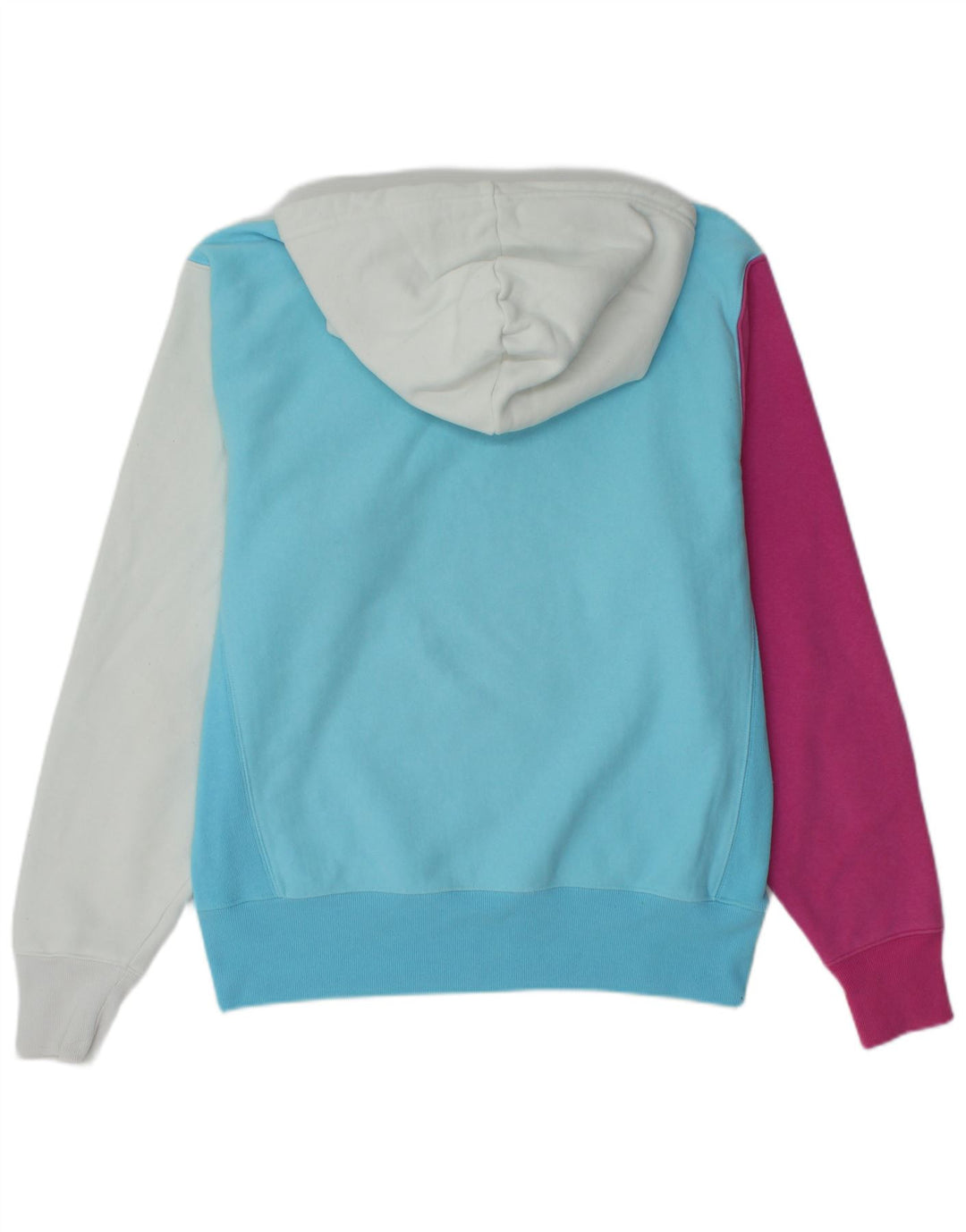 CHAMPION Suéter masculino com capuz gráfico Reverse Weave médio azul colorido