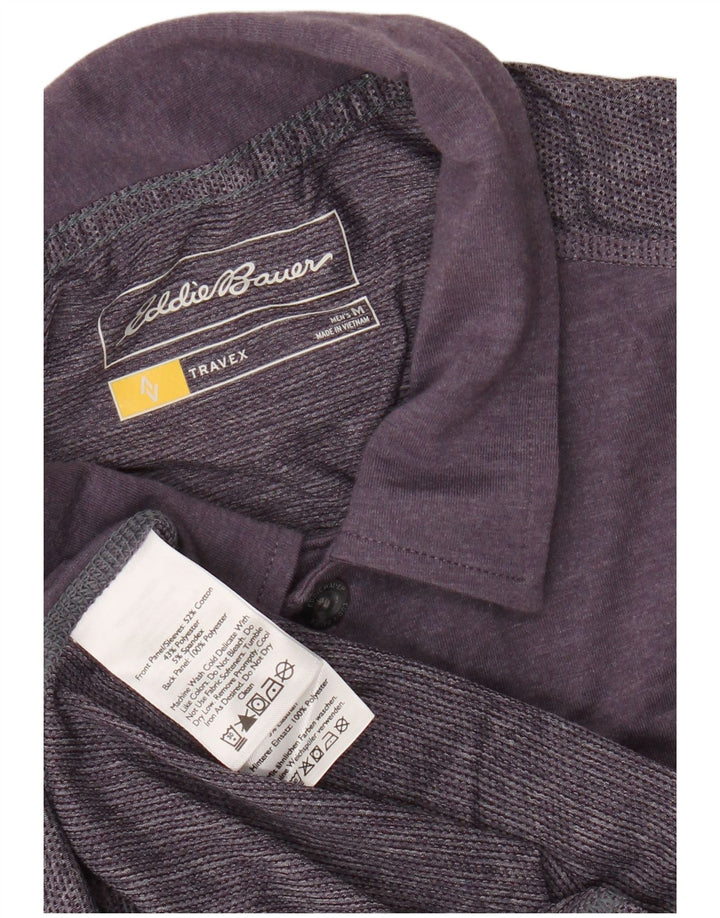 Camisa polo masculina EDDIE BAUER algodão roxo médio