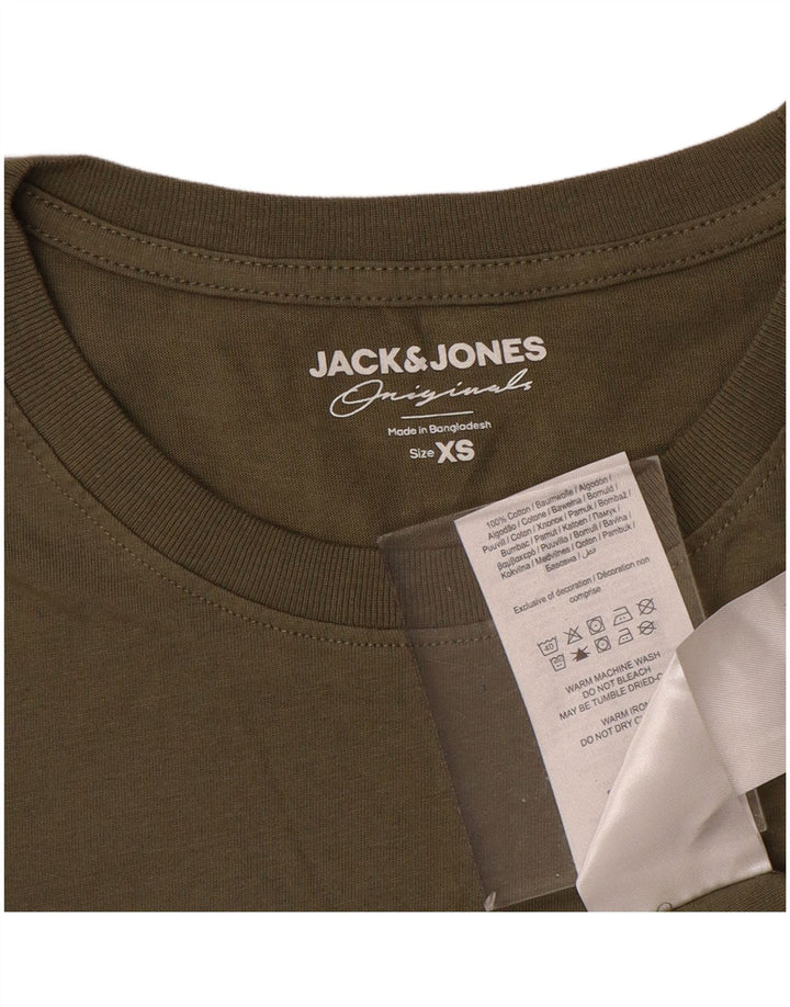 Camiseta masculina JACK & JONES XS algodão cáqui