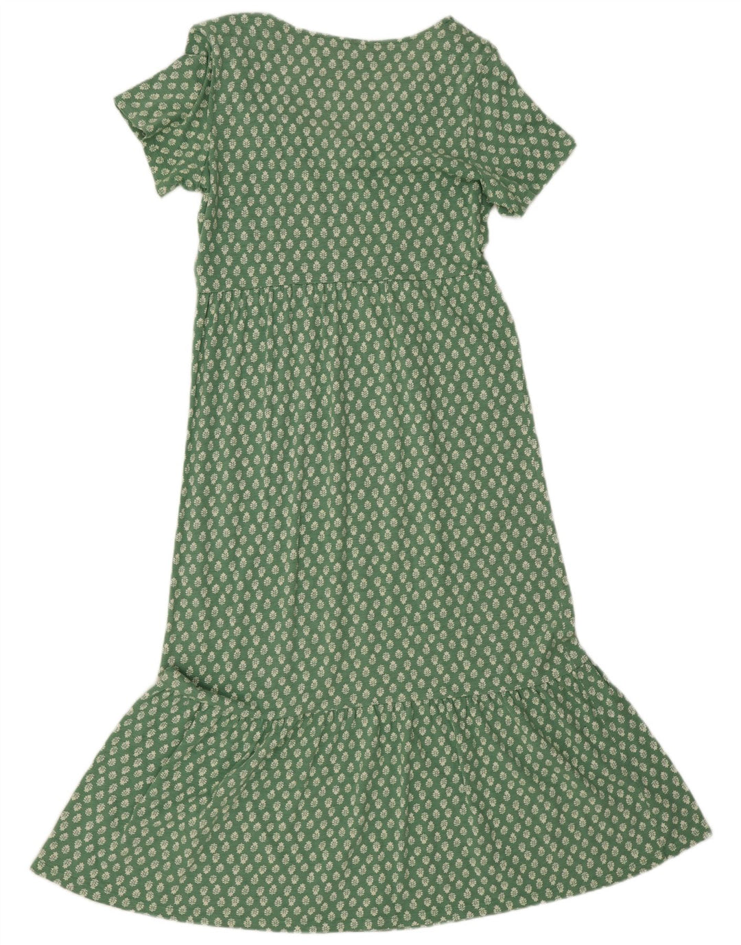 Vestido maxi feminino White Stuff UK 12 algodão floral verde médio