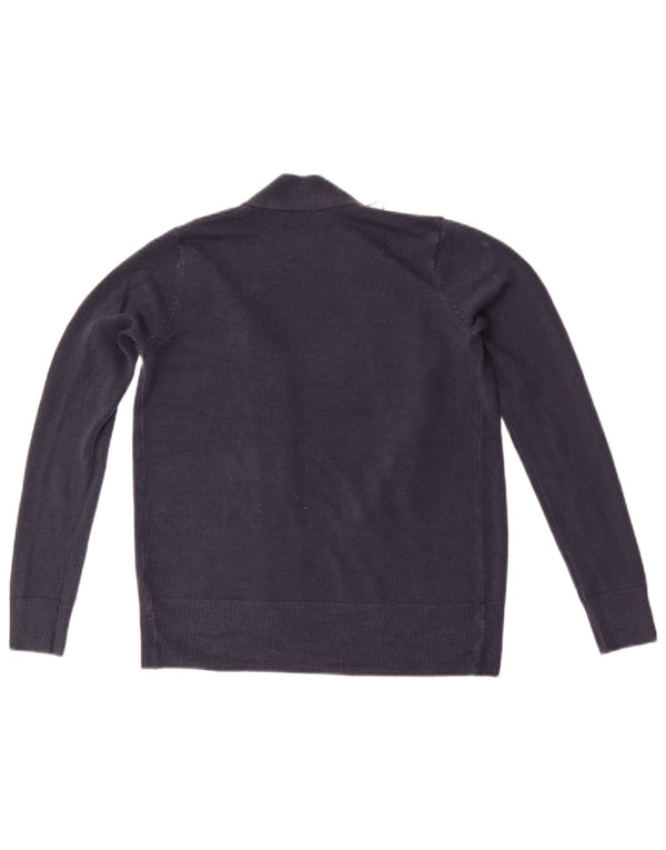 Suéter cardigã aberto feminino Marks & Spencer Reino Unido 6 XS azul marinho acrílico