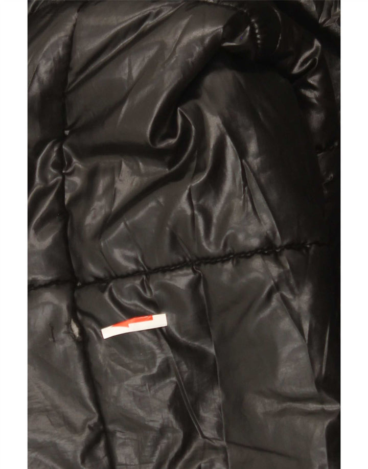 Jaqueta acolchoada masculina Zara UK 40 grande poliéster preto