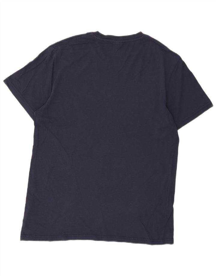 Camiseta gráfica masculina G-Star Top médio algodão azul marinho