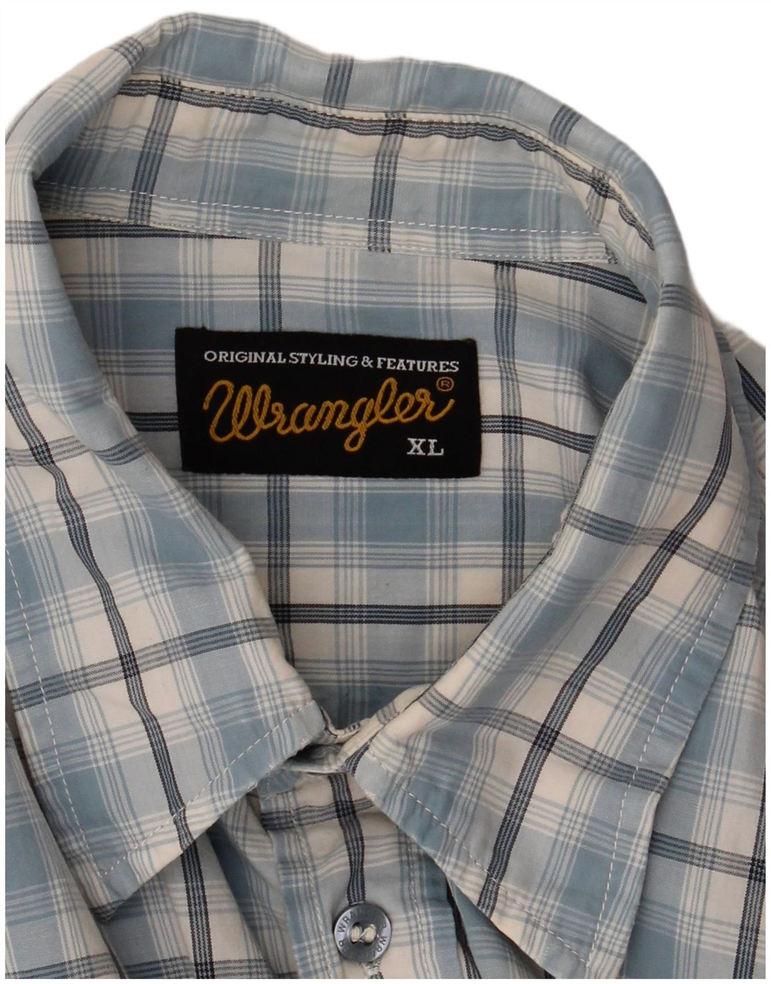Camisa masculina Wrangler XL xadrez azul