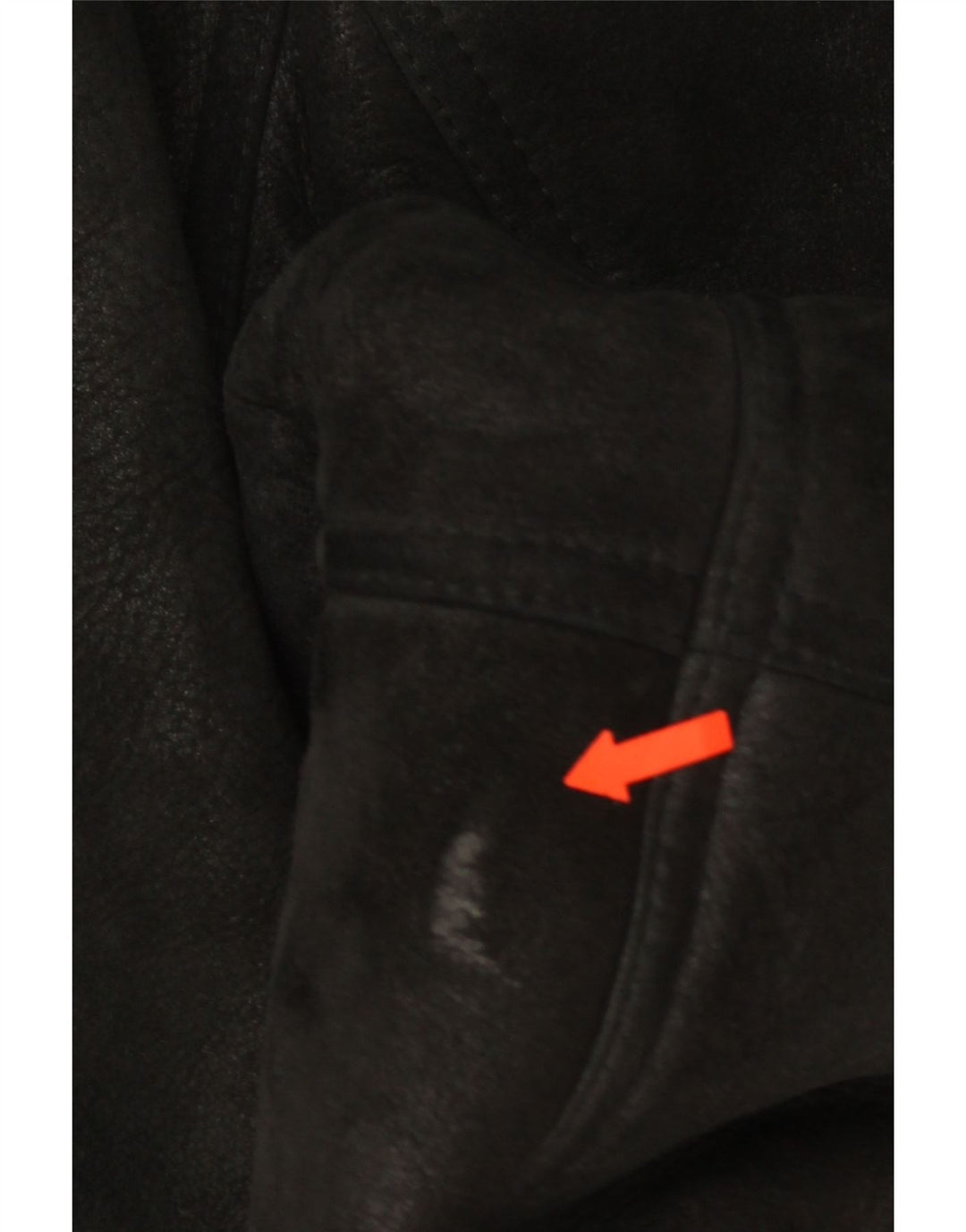 Jaqueta masculina vintage de shearling IT 54 2XL preta shearling
