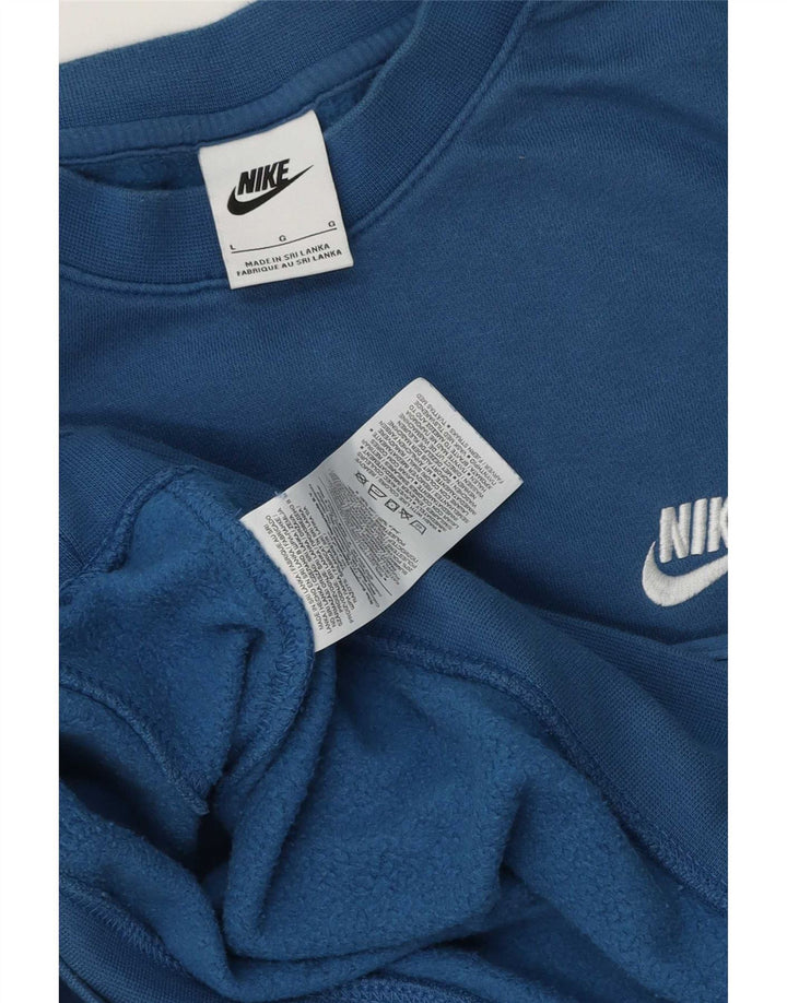 Nike moletom masculino jumper grande algodão azul