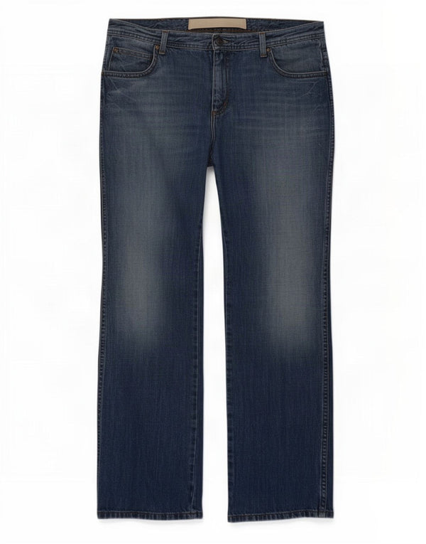 Wrangler Mens Roxboro Straight Jeans W36 L32 Azul Algodão