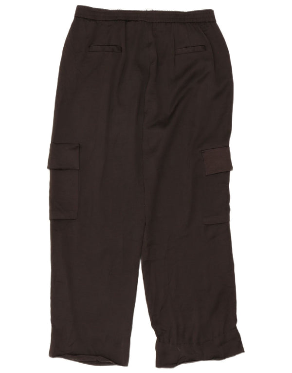 Zara Calça Cargo Feminina UK 18 XL Preta