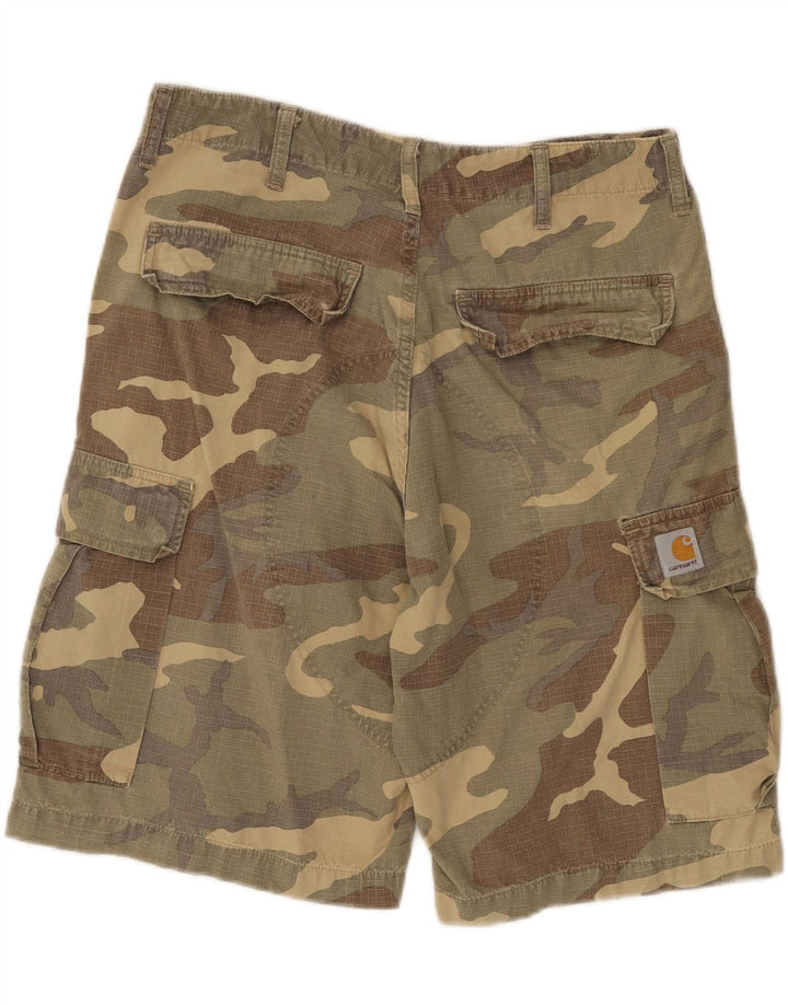Shorts cargo masculino CARHARTT W31 médio algodão camuflado multicolorido