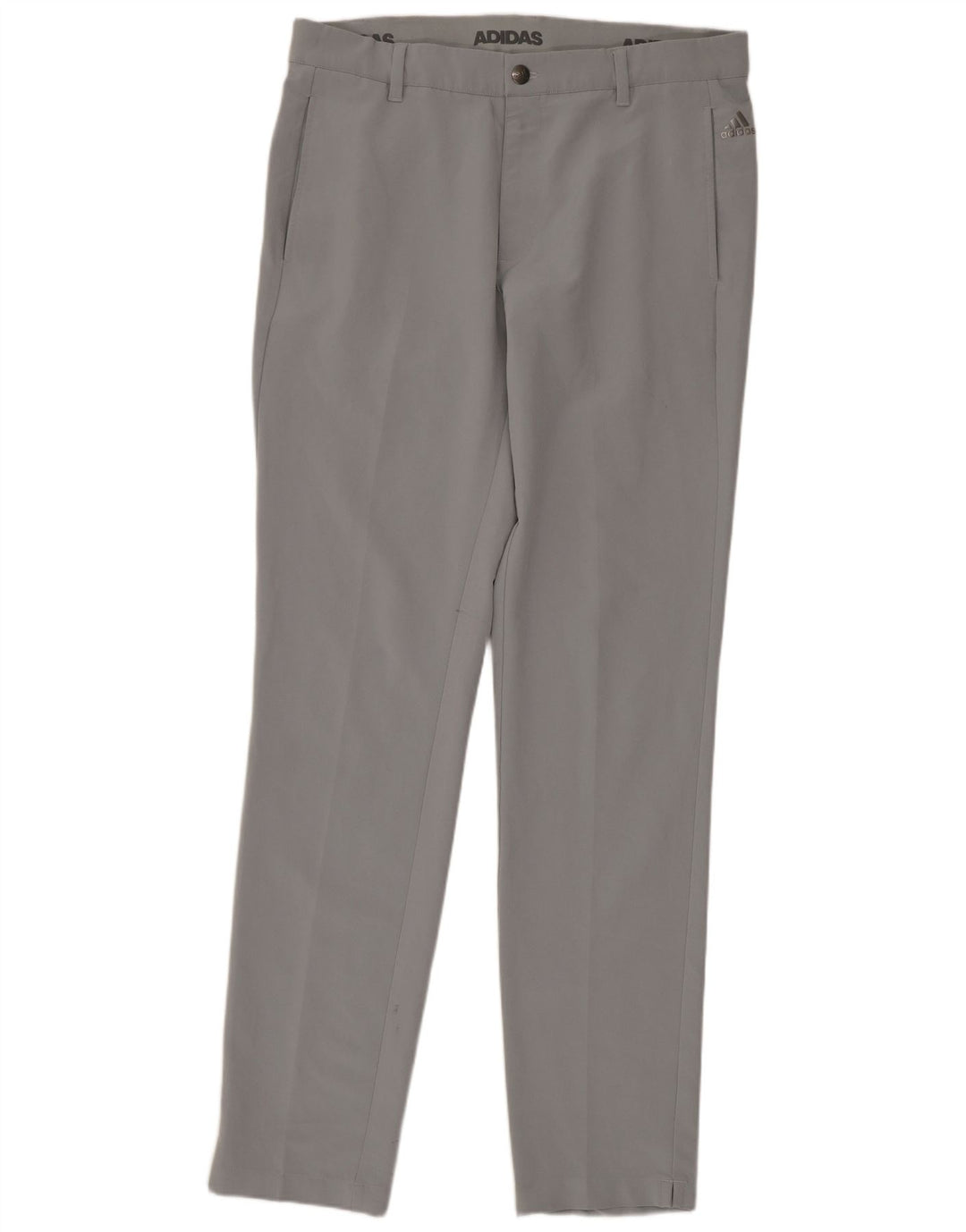 Calça Chino Adidas Feminina Slim W32 L34 Cinza Poliéster